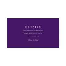 白エレガントと紫のスクリプ結婚ト詳細