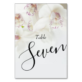 白エレガントと紫のラン | 結婚s テーブルナンバー