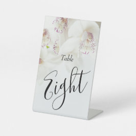 白エレガントと紫のラン | 結婚s 台座サイン