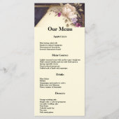 白エレガントと紫の花ディナー メニュー (正面)