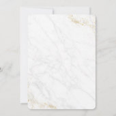 白エレガントと緑のフローラ水の色結婚の 招待状 (裏面)