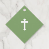 白エレガントと緑のフローラ第1聖餐式 フェイバータグ (裏面)