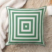 白エレガントと緑の入れ子ボックスのパターン クッション (ブランケット)