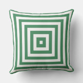 白エレガントと緑の入れ子ボックスのパターン クッション (裏面)