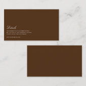 白エレガントと茶色の結婚詳細 エンクロージャーカード (正面/裏面)