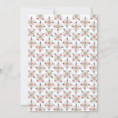 白エレガントと赤のイスラム教結婚教徒 招待状 (裏面)