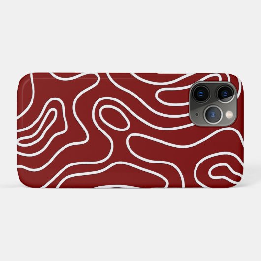 白エレガントと赤のジオメトリックiPhone / iPadケース Case-Mate iPhoneケース (裏面(横))