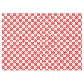 白エレガントと赤の冬の花パターンクリスマス テーブルクロス (正面(横))