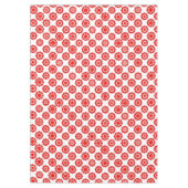 白エレガントと赤の冬の花パターンクリスマス テーブルクロス (正面)