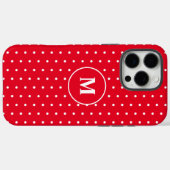 白エレガントと赤の水玉模様あなたのイニシャル12 Pro Case-Mate iPhoneケース (裏面 (横))
