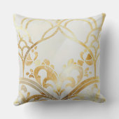 白エレガントと金ゴールドのグリッター装飾用クッション クッション (裏面)