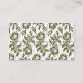 白エレガントと金ゴールドのバラカスタム名刺 名刺 (裏面)