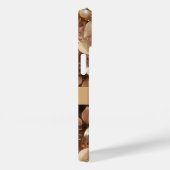 白エレガントと金ゴールドのフローラグリッター宝石 Case-Mate iPhoneケース (裏面 / 右)