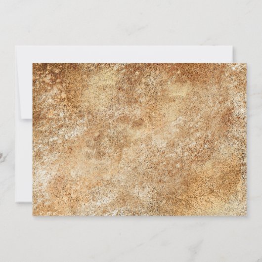 白エレガントと金ゴールドのフローラモダン結婚の 招待状 (裏面)