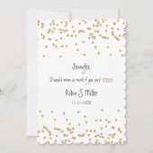 白エレガントと金ゴールドは私の花嫁の付き添いになるの？ 招待状 (裏面)