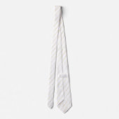 白エレガントと金ゴールドストライプの結婚の ネクタイ (裏面)