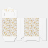 白エレガントと金ゴールドダマスク フェイバーボックス (見開き)