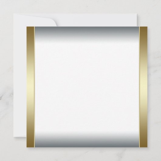 白エレガントと金ゴールドプリンセスキンセアニェラ 招待状 (裏面)