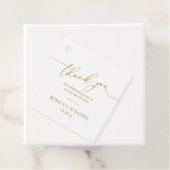 白エレガントと金ゴールドモノグラ結婚ムありがとう フェイバータグ (インサイチュ)