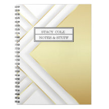 白エレガントと金ゴールド名パーソナライズされた