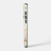 白エレガントと金ゴールド大理石のiPhoneパーソナライズされた iPhoneケース (左側面)