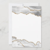 白エレガントと金ゴールド30と素晴らしい 招待状 (裏面)