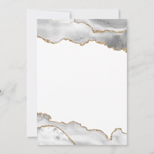 白エレガントと金ゴールド60と素晴らしい 招待状 (裏面)
