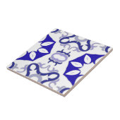 白エレガントと青のポル地中海のガル タイル (側面)