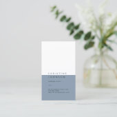 白エレガントと青の無垢 名刺 (スタンド正面)