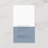 白エレガントと青の無垢 名刺 (正面)