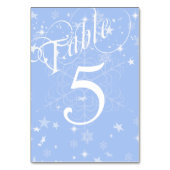 白エレガントと青の雪片 テーブルナンバー (正面)