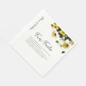 白エレガントと黄のフローラの結婚おもしろい事実 スタンダードランチョンナプキン (角)