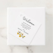 白エレガントと黄のフローラの結婚歓迎 フェイバータグ (インサイチュ)