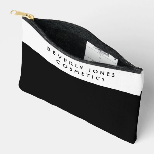 白エレガントと黒のアクセサリーポーチ アクセサリーポーチ (見開き)