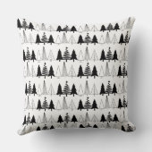 白エレガントと黒のクリスマスツリー クッション (裏面)