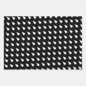 白エレガントと黒のクリスマスツリー ラッピングペーパーシート (正面2)