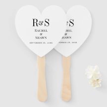 白エレガントと黒のシックモダンモノグラム結婚ズ