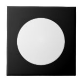 白エレガントと黒のセラミックタイル（ミニマル） タイル (正面)