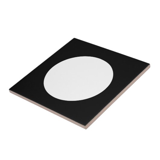 白エレガントと黒のセラミックタイル（ミニマル） タイル (側面)