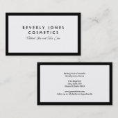 白エレガントと黒のビジネス縁どカード 割引カード (正面/裏面)