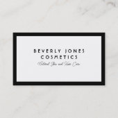 白エレガントと黒のビジネス縁どカード 割引カード (正面)