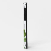 白エレガントと黒のピンストライプのバラと名前 Case-Mate iPhoneケース (裏面/左)