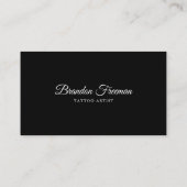 白エレガントと黒の入れ墨 名刺 (裏面)