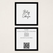 白エレガントと黒の名刺 (正面&裏面)