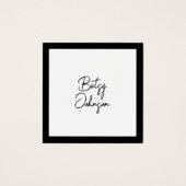 白エレガントと黒の名刺 (正面)