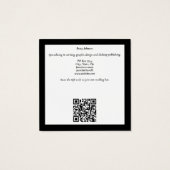 白エレガントと黒の名刺 (裏面)