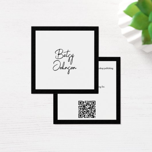 白エレガントと黒の名刺 (デスク)