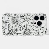 白エレガントと黒のCase-Mate Case-Mate iPhoneケース (裏面 (横))