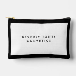 白エレガントと黒縁ど アクセサリーポーチ