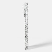 白エレガントと黒 Case-Mate iPhoneケース (裏面 / 左)